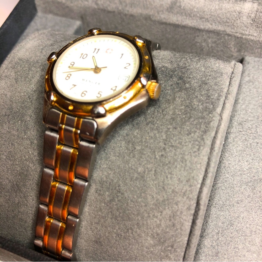 Vintage Ladies WENGER Sax Design Two-Tone Swiss Army Watch - Picture 3 of 9